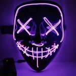 Masque led light up de purge pour halloween - violet