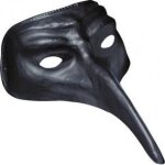 Masque long nez noir adulte