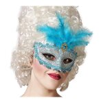 Masque loup bleu marquise