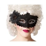 Masque loup noir marquise