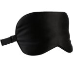 Masque de sommeil - inf - noir - 100% soie - confort optimal - idal pour les voyages