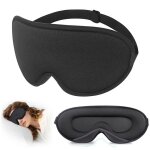Masque de nuit 3d 100% occultant ultra - doux r�glable sommeil - 1 pi�ce noir universel - masque sommeil ...