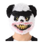 Masque de panda zombie - atosa - dguisement - mixte - halloween - noir blanc