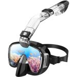 Masque de plongée en apnée anti - buée kit de plongée snorkeling en silicone avec innovant système respiratoir ... Masque de plongée en apnée anti - buée kit de plongée snorkeling en silicone avec innovant système respiratoir ...