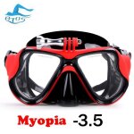 Masque de plonge pour myopie 1. 5 ? 9. 0 avec monture gopro lentilles de myopie myopie lunettes de lecture ...