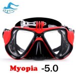 Masque de plong�e pour myopie 1. 5 ? 9. 0 avec monture gopro lentilles de myopie myopie lunettes de lecture ...