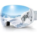 Masque de ski findway magnetique otg - lunettes anti - bu�e et anti - uv 400