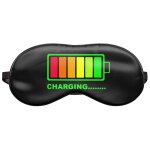 Masque de sommeil de voyage relax lit yeux couverture emoji siestes charge de la batterie charging battery ...