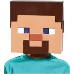Masque steve minecraft enfants - bleu