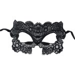 Masque vnitien mascarade en dentelle noire - coupe lace - fte dguisements