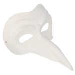 Masque vnitien - oiseau long bec - blanc - adulte - personnalisable