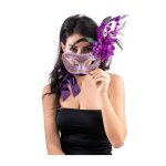 Masque v�nitien - non sp�cifi� - violet - glitter - plastique - adulte