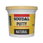 Mastic - soudal - huile de lin - spécial vitrier - 1 kg - teinte beige Mastic - soudal - huile de lin - spécial vitrier - 1 kg - teinte beige