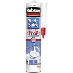 Mastic sanitaires - rubson - 2690812 - salle de bain saine - stop moisissures - blanc - 280ml