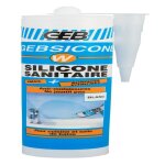 Mastic silicone sanitaire - geb - gebsicone w - 310ml - fongicide - rsistance  lhumidit