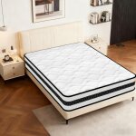 Matelas 140�190 cm - �pais 28 cm soutien ferme h3 ressorts ensach�s + m�moire de forme certifi� oeko ...