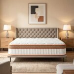 Matelas 140 x 200 - tr�s �pais 28 cm matelas hybride � ressorts ensach�s haute r�silience certifi� oeko ...