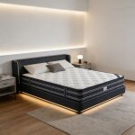 Matelas 140x190 �p 28 cm matelas hybride ergonomie 10 zones mi - ferme isolation des mouvements support ...