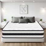 Matelas 140x190 �paisseur 30 cm ressorts ensaches et en mousse � m�moire de forme tissu respirant 9 zones ...