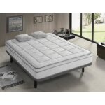 Matelas 140x190 cm royal visco Épaisseur 22 cm mousse à mémoire de forme 2 faces eté / hiver Matelas 140x190 cm royal visco Épaisseur 22 cm mousse à mémoire de forme 2 faces eté / hiver