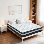 Matelas 140x200 cm premium tr�s �pais 30 cm hybride: mousse � m�moire de forme + ressorts ensach�s ergonomique ...