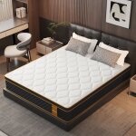 Matelas 160x200 cm - tr�s �pais 25 cm - matelas m�moire de forme + ressorts 7 zones - hypoallerg�nique ...