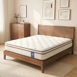 Matelas 160x200 cm uking - tr�s �pais 25 cm - m�moire de forme + ressorts 7 zones blanc - hypoallerg�nique ...