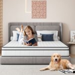 Matelas 2 places - comanlai - mod�le moderne - 140x190 cm - 25 cm - ressorts ensach�s 9 zones