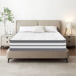 Matelas 90x200 cm �p 28cm hybride matelas mousse � m�moire de forme et ressort ind�pendant r�versible ...