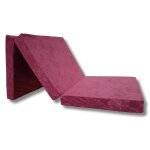 Matelas dappoint pliant 198x80x10 cm - natalia spzoo - 1 personne - violet - 10 cm - mousse polyur�thane ...