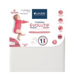 Matelas bb 70x140x12cm volutif - face bb + 10kg - face bb - 10kg - hypoallergnique - fabriqu ...