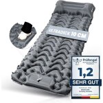 Matelas de camping 1 place autogonflant 10cm �paisseur avec gonfleur � pied portable et confortable matelas ...