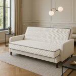 Matelas pour clic clac - 120 x 190 cm (14 cm) - tr�s ferme - 4 cm m�moire 65 kg / m� - coutil stretch ...
