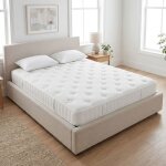 Matelas double 140 x 200 cm costway matelas hybride en mousse de 20cm 651 ressorts ensach�s individuels ...