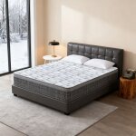 Matelas double 160x200 cm �paisseur 25 cm mousse � m�moire de forme 7 zones + ressorts ensach�s h3 ergonomique ...
