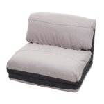 Matelas fauteuil - lit pliant fauteuil de rela par ation dossier reglable tissu gris fonce / gris clair ... Matelas fauteuil - lit pliant fauteuil de rela par ation dossier reglable tissu gris fonce / gris clair ...