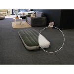 Pack matelas gonflable downy gonfleur  pied 1 place intex + drap housse