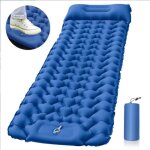 Matelas gonflable - autogonflant - 1 place - lger - portable - avec oreiller intgr