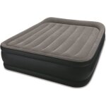 Matelas gonflable lectrique 2 personnes - intex - deluxe - moelleux - equilibr - gris