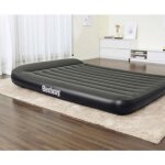 Matelas pneumatique - bestway - 2 places - noir - 203x152x30 cm - gonfleur automatique