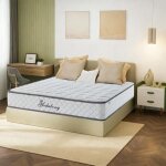 Matelas hybride respirant 140x190 cm - �paisseur 28 cm - ressorts ensach�s (h3) et mousse � m�moire de ...