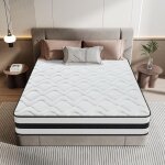 Matelas hybride 140x190 cm - mousse � m�moire de forme - respirant - ressorts ensach�s - �p27 cm - con�u ...