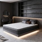 Matelas hybride 160x200 cm - �paisseur 25 cm - ressorts ensach�s - durable - mousse � m�moire de forme ...