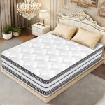 Matelas hybride 90x200 cm mousse � m�moire de forme et ressorts ensach�s r�versible fermet� moyenne ultra ...