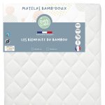 Matelas de lit d�houssable viscose bambou 70x140x10cm - babycalin - 18 kg / m3