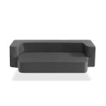 Matelas lit futon dormalit - kma - lit pliant 90x190 - paisseur 24 cm - gris - mousse polyurthane hr ...