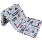 Matelas lit futon pliable pliant 195x65x10 cm choix de dessin multicolore (london2)
