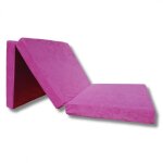 Matelas lit futon pliable pliant - natalia spzoo - rose - mousse polyuréthane - 1 personne Matelas lit futon pliable pliant - natalia spzoo - rose - mousse polyuréthane - 1 personne