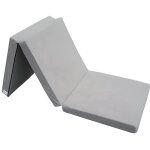 Matelas lit futon pliable pliant - natalia spzoo - gris - mousse polyuréthane - 1 personne Matelas lit futon pliable pliant - natalia spzoo - gris - mousse polyuréthane - 1 personne