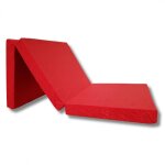 Matelas lit futon pliable pliant - natalia spzoo - rouge - mousse polyur�thane - 1 personne